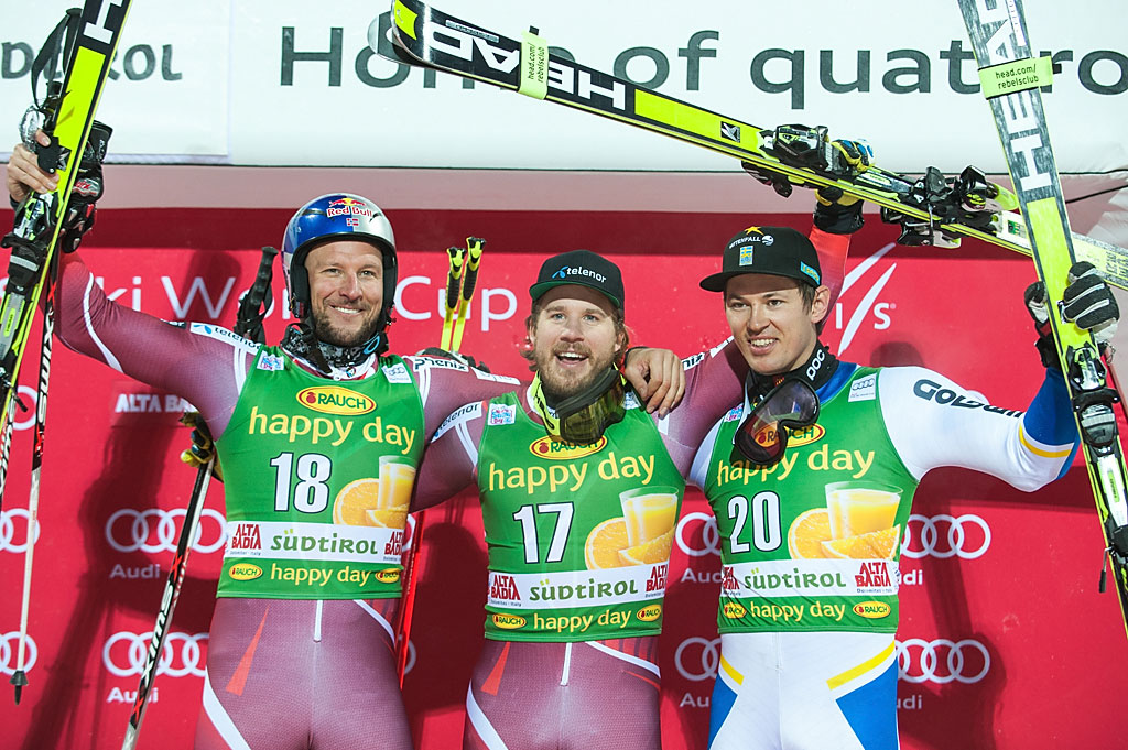 Trzech największych i najcięższych w stawce PGS: Jansrud, Svindal i Myhrer.