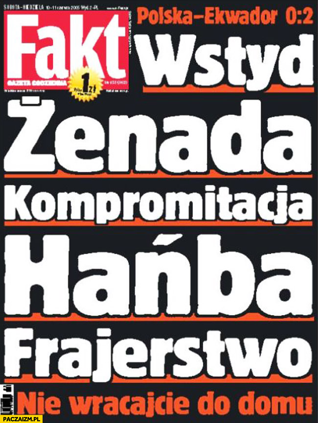 fakt wstyd żenada