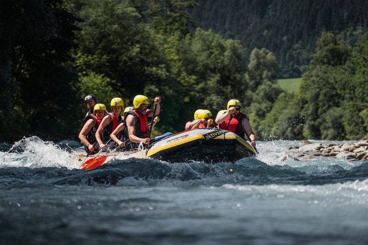 Rafting na rzece Ziller w dolinie Zillertal