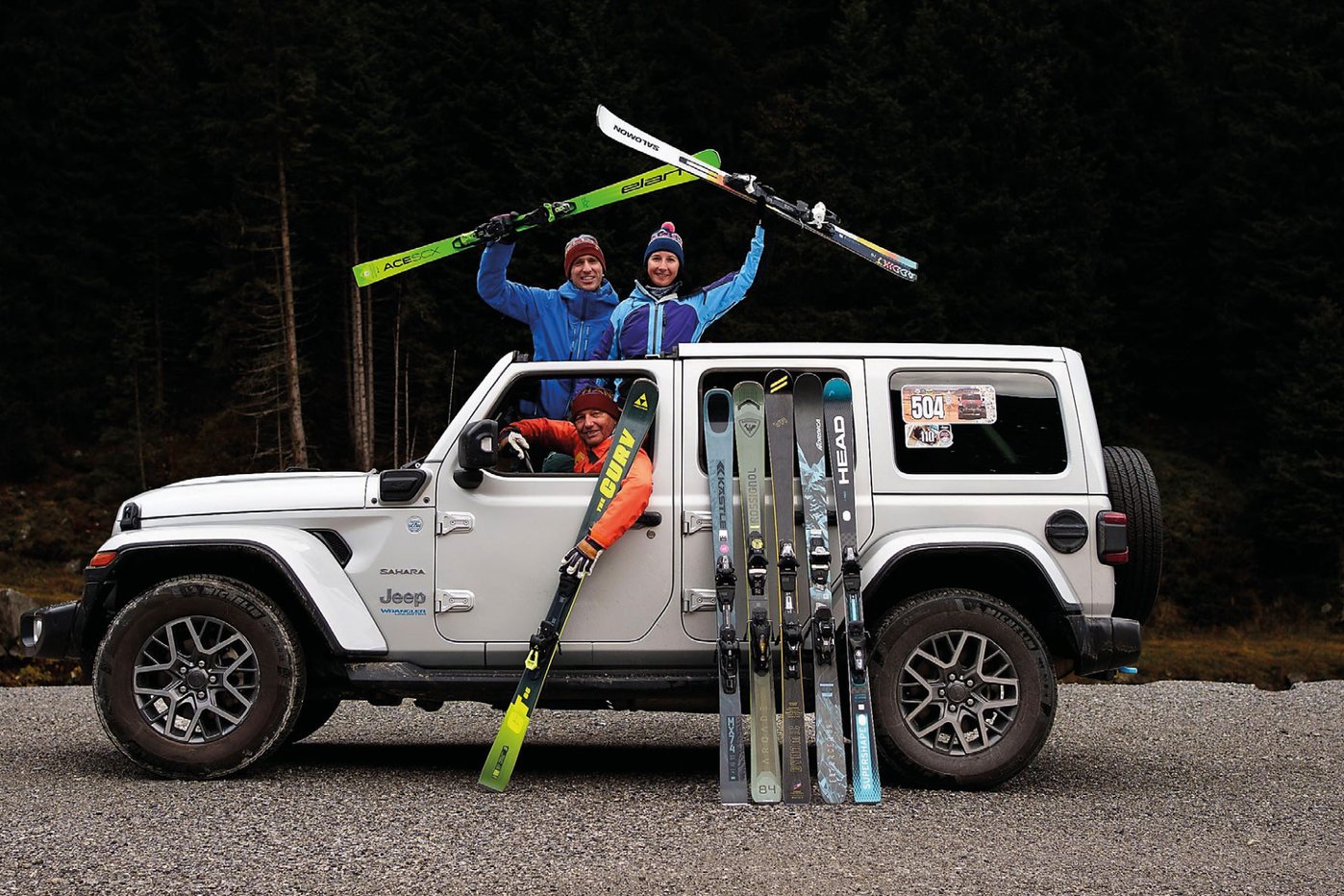 Test 3×3 na Stubai – cały samochód, testerzy i narty